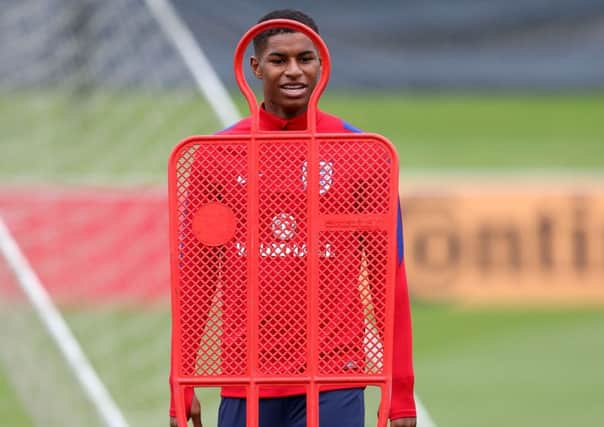 England U21's Marcus Rashford during a training session at St George's Park, Burton.