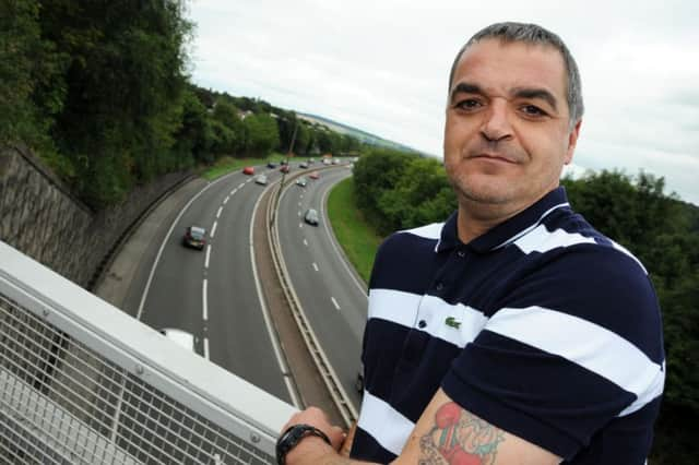 Mick Rosato on the Brewery Street bridge in Chesterfield.