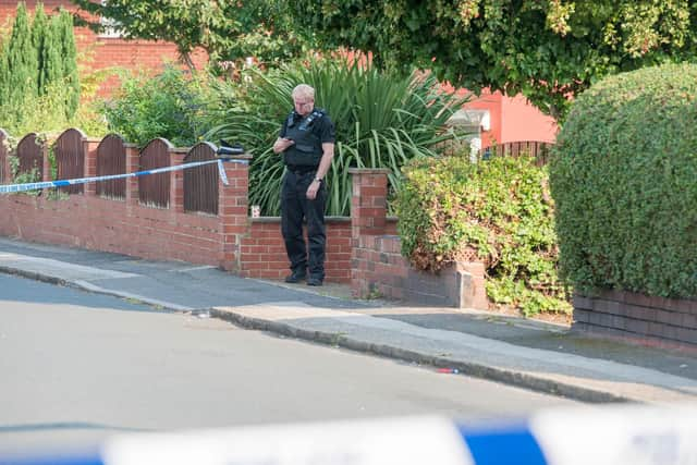 A police cordon is in place in Wombwell