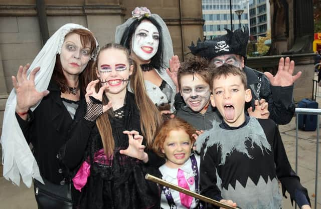 The Taylor family ready to have some fun, Sheffield, United Kingdom, 23rd October 2016. Photo by Glenn Ashley.