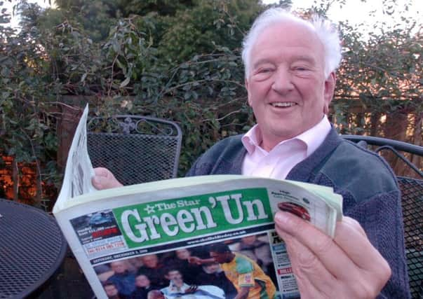 Bob Jackson broadcaster and journalist at home in Totley .