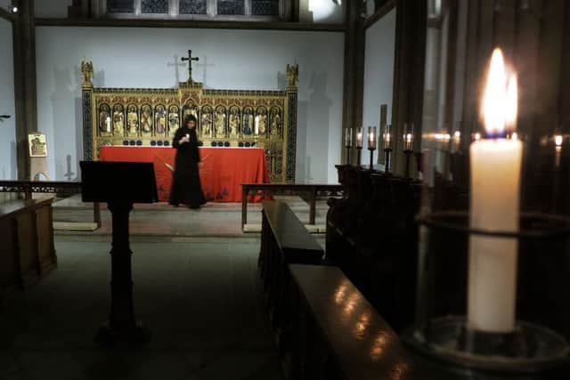 Advent at Sheffield Cathedral: Lighting candles in the Chapel of the Holy Spirit