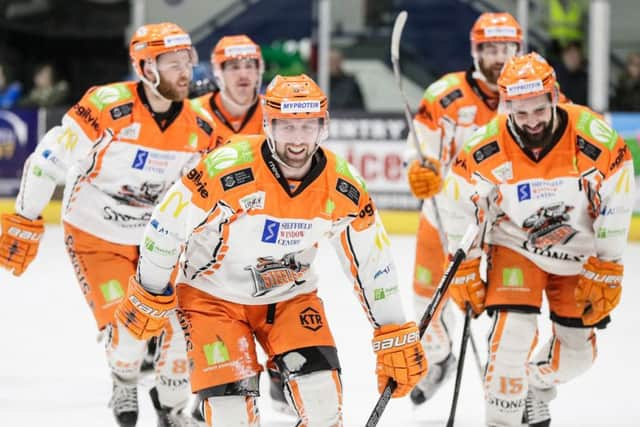 Colton Fretter after scoring at Coventry