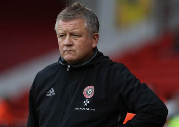 Chris Wilder addressed the media earlier today. Pic Jamie Tyerman/Sportimage