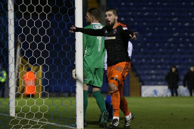 Kieron Freeman celebrates netting his second goal in as many matches