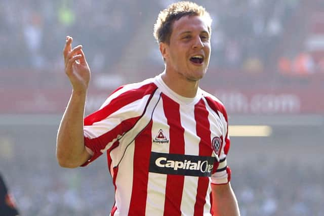 Sheffield United vs West Ham Utd,
Sheff Utd,s Phil Jagielka, scores the 2nd blades goal