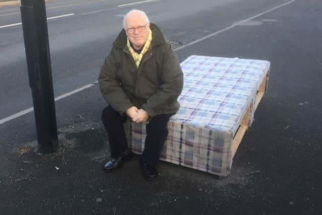 Andrew Flower, chairman of the Federation of Small Businesses South Yorkshire branch, in Hollywell Road, Sheffield