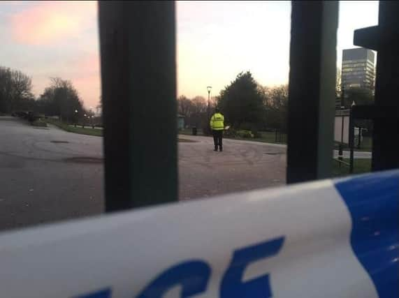 Police officers in Weston Park