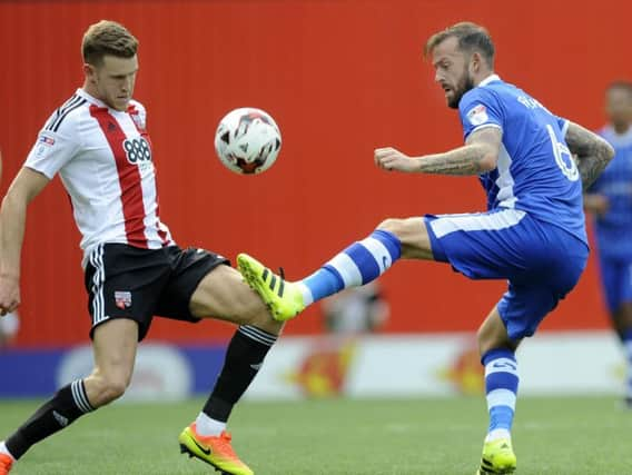 Callum Elder in action for Brentford against Sheffield Wednesday earlier this season