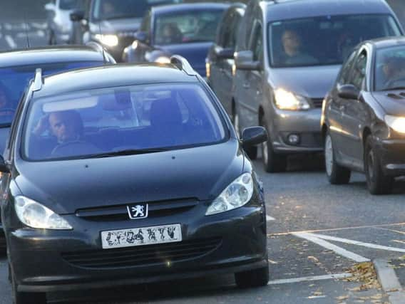 Motorists are stuck in traffic