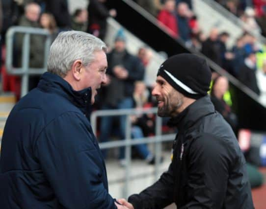 Paul Warne with Villa boss Steve Bruce