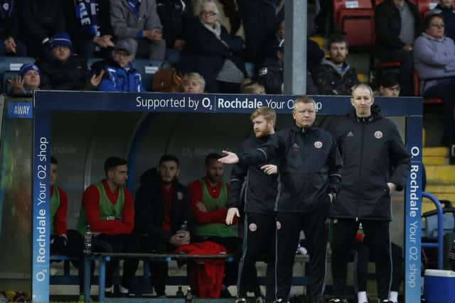 Chris Wilder takes his Oldham Athletic later today: Simon Bellis/Sportimage