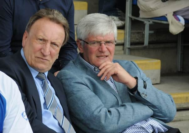 Dave Caldwell, Neil Warnock and John Duncan at the Ernie Moss game (Pic: Phil Tooley)