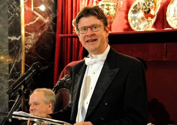 Business Secretary Greg Clark, right, and Master Cutler Richard Edwards at the 381st Cutlers' Feast, May 2017.  Photo: seamanphotographer.co.uk