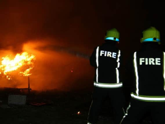 Firefighters in action in Kiveton Park (Picture: Tim Ansell)