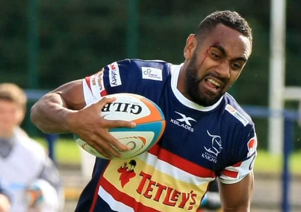 Andy Bulumakau: winning try scorer. Picture: Chris Etchells