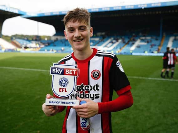 David Brooks with his man of the match award