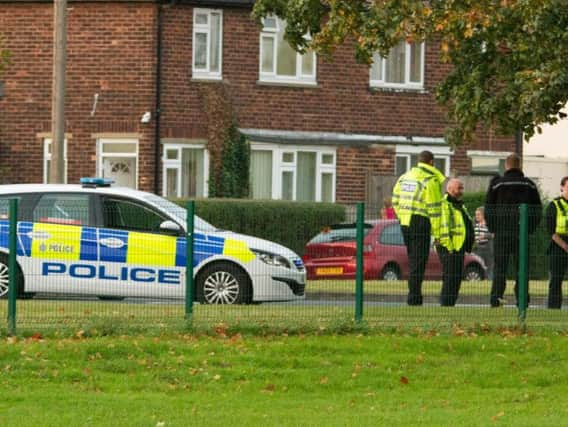 Police at the scene of the accident. Photo: Charlie Ward