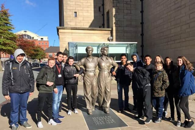 Pupils from Colegio Aula Viva, in Paraguay, during their exchange visit to South Yorkshire