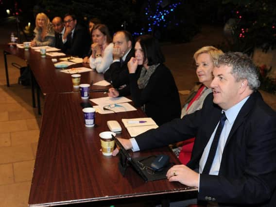 Sheffield Council's cabinet committee in the Winter Garden. Picture: Andrew Roe