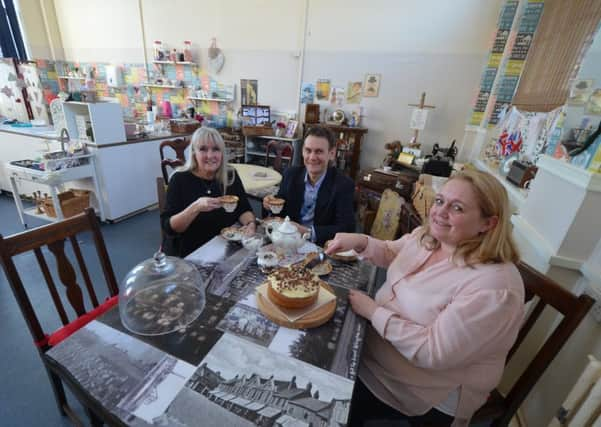 Dr David Crichton with Sue Oxley and Leigh Calladine