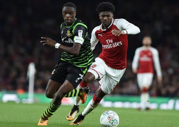 One of Rodney Kongolos best performances in a Rovers shirt came against Arsenal in the Carabao Cup.