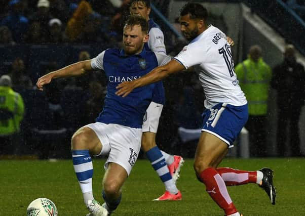 Picture Andrew Roe/AHPIX LTD, Football, Carabao Cup First Round, Sheffield Wednesday v Chesterfield Town, 08/08/17, Hillsborough, K.O 7.45pm

Chesterfield's Delial Brewster battles with Wednesday's Tom Lees

Andrew Roe>>>>>>>07826527594