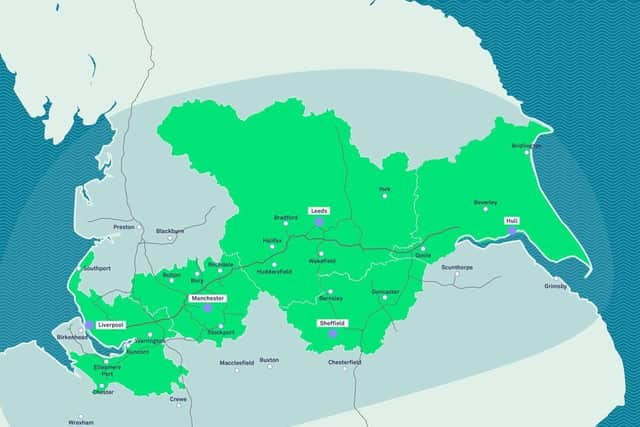 This map produced by the Woodland Trust shows the extent of the Northern Forest