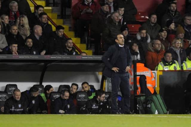 Owls new Mananger on the touchline Jos Luhukay...Pic Steve Ellis