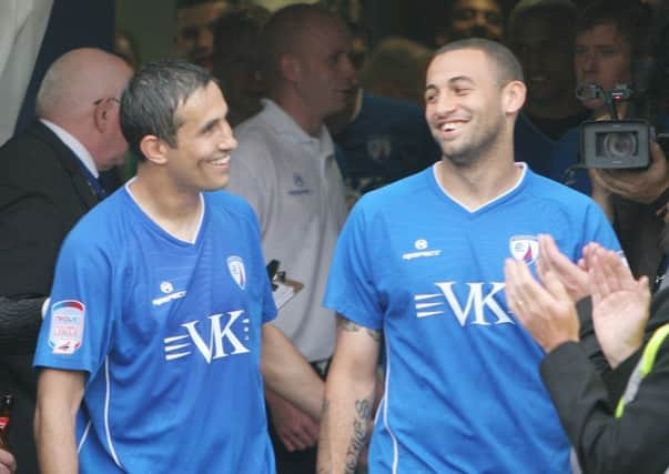 Jack Lester and Craig Davies set to recieve their champions medals.