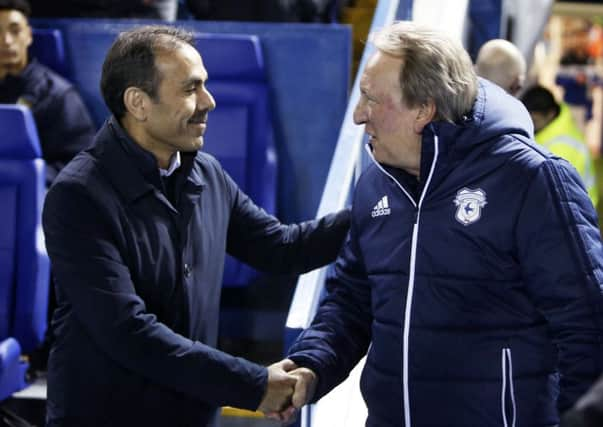 Jos Luhukay with Neil Warnock. Pictures: Steve Ellis