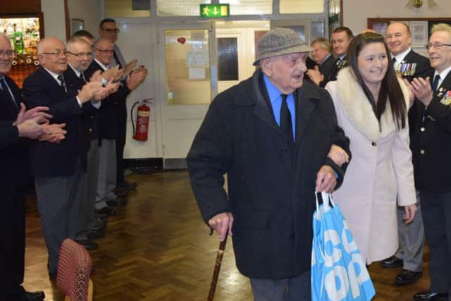 Tommy thought it was just another branch meeting but was surprised to see the occasion was all for him