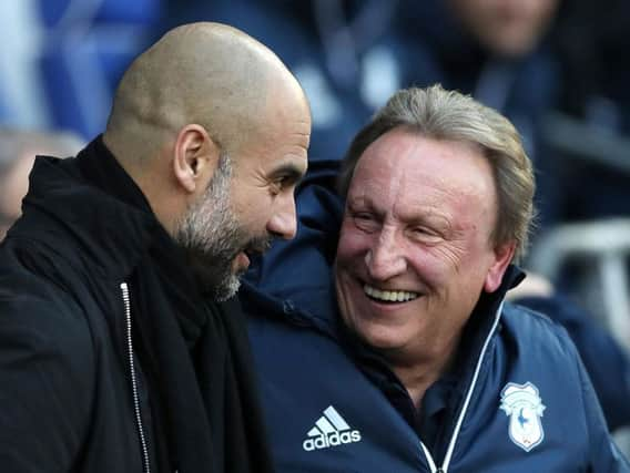 Neil Warnock with an understudy!