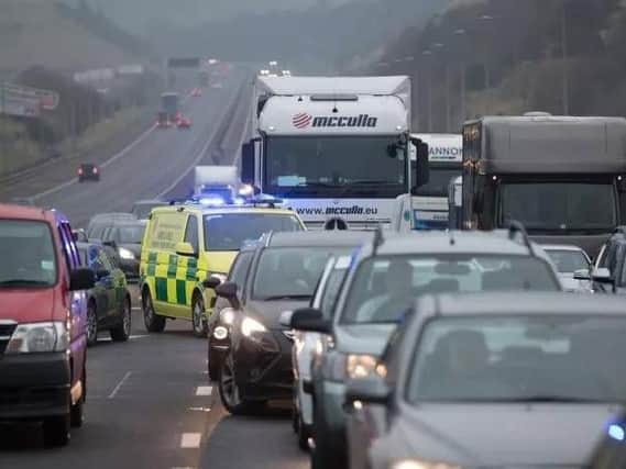 Emergency vehicles approaching on the motorway