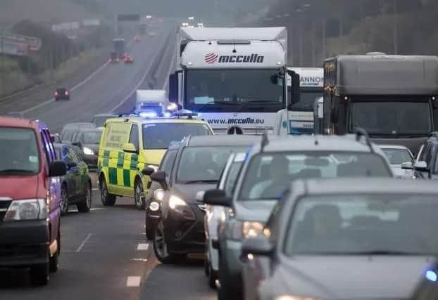 Emergency vehicles approaching on the motorway