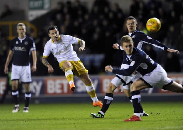 Ross Wallace takes a shot at the New Den...Pic Steve Ellis