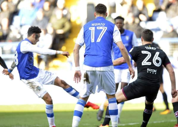 Sean Clare scores. Pictures: Steve Ellis