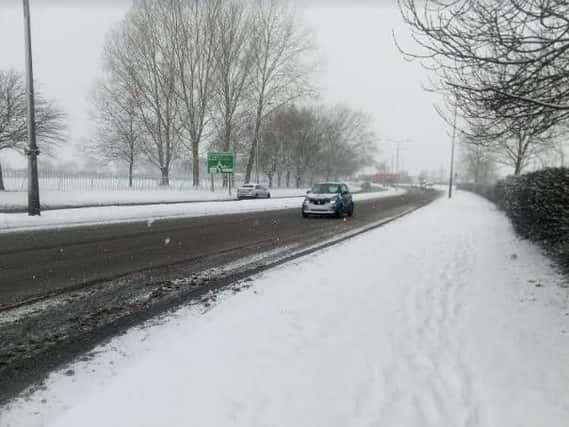 Snowy Doncaster this morning