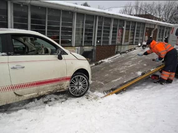 A car skidded on Fitzwilliam Road this morning