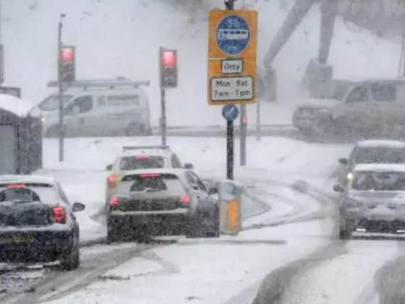 Snow on the roads.