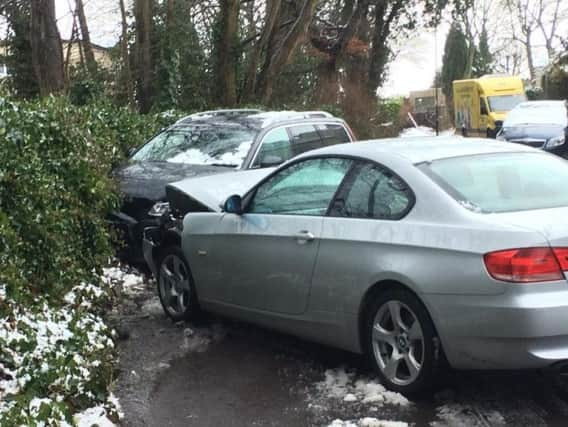 The scene in Crosspool this morning. Picture courtesy of BBC Look North.