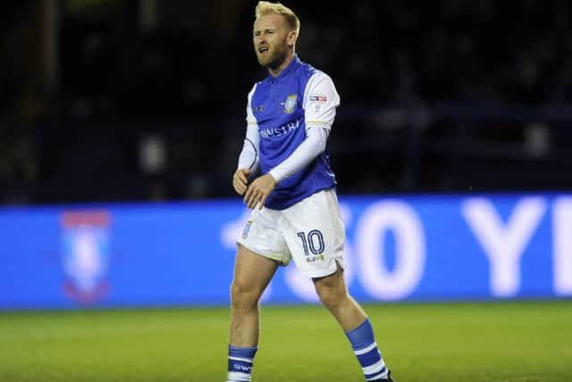 No penalty a furious Owls Barry Bannan.....Pic Steve Ellis