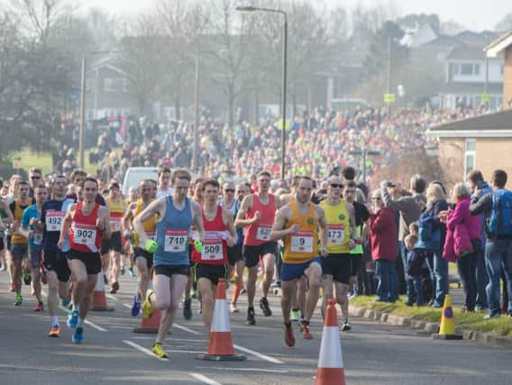 Runners at the Dronfield 10K in 2016.