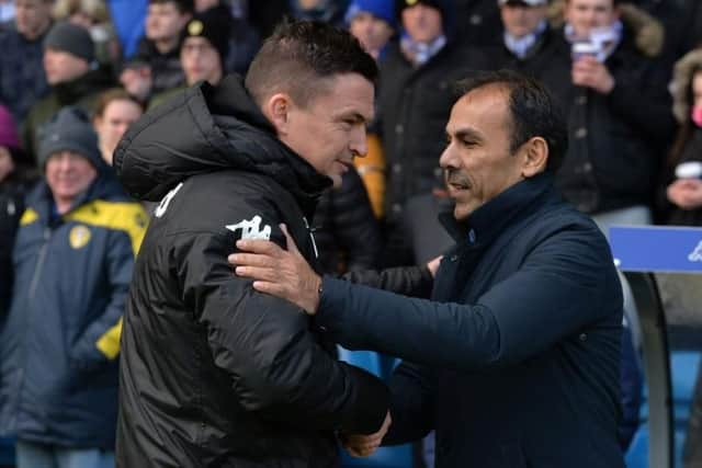 Paul Heckingbottom and Jos Luhukay before the game