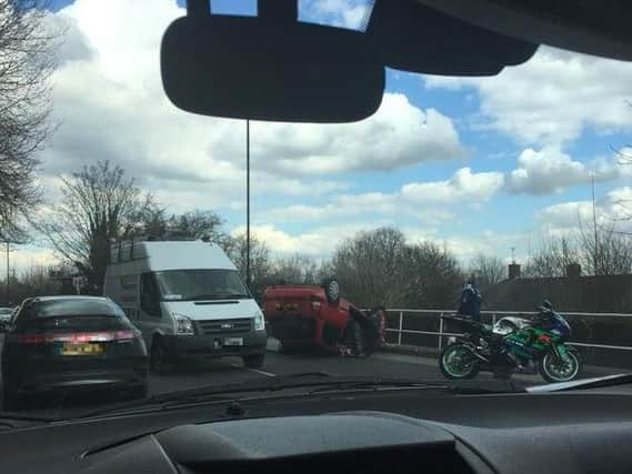 The scene of the accident on Richmond Road in Sheffield (Photo: John Owen).