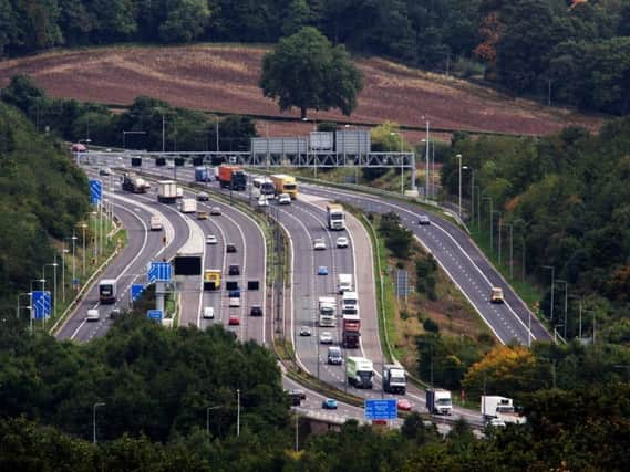 The M62 motorway.