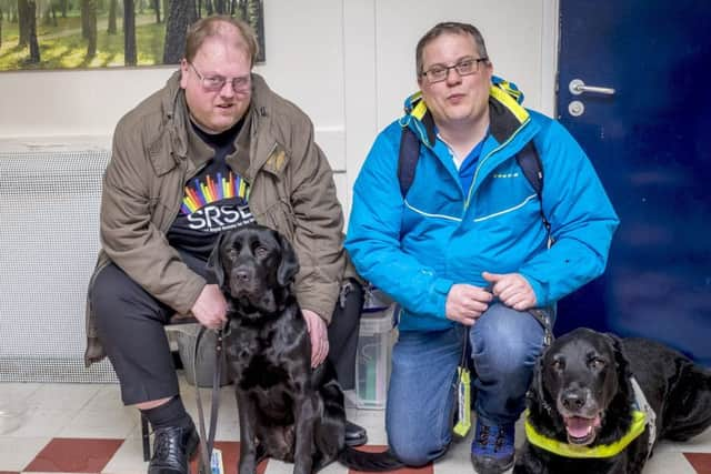 Kevin and Jake at a sight event in Sheffield.