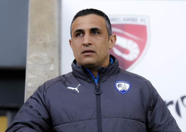 Picture by Howard Roe/AHPIX.com;Football;League One;
10/04/2018  KO  7.45pm; copyright picture;Howard Roe;07973 739229

Chesterfield manager Jack Lester before the match between Morecambe FC and Chesterfield.