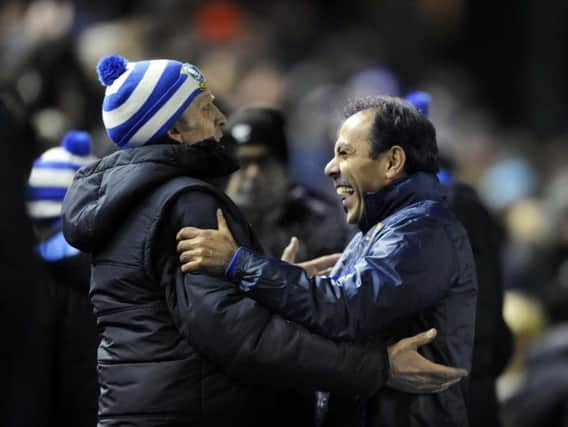 Sheffield Wednesday boss Jos Luhukay celebrates a win over Derby County