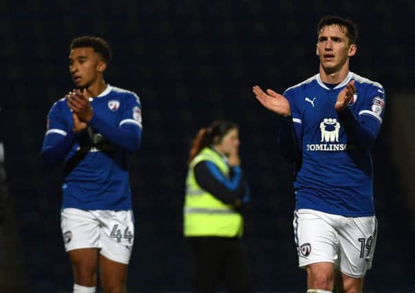 Chesterfield's players applaude the fans. Pics by Andrew Roe.